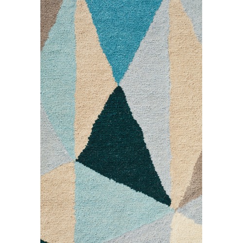 Gem Stone Designer Wool Blue Rug