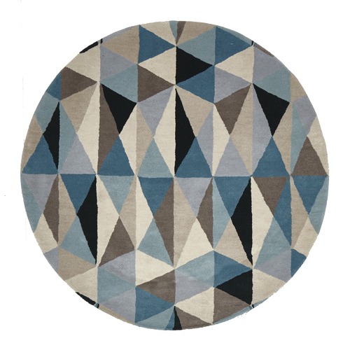 Gem Stone Designer Wool Blue Rug