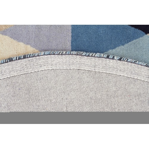 Gem Stone Designer Wool Blue Rug