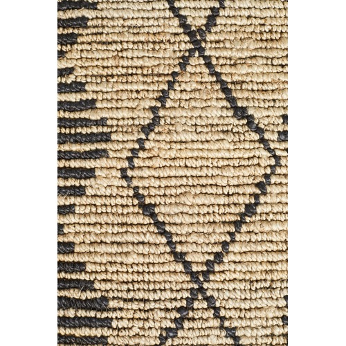 Akabari Natural & Black Woven Jute Rug