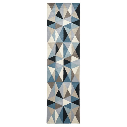 Gem Stone Designer Wool Blue Rug