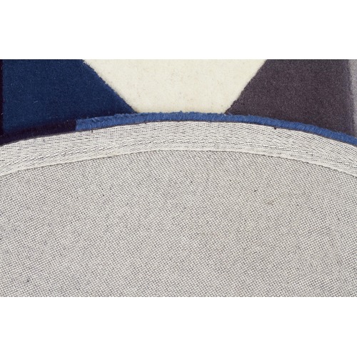 Digital Designer Wool Blue Grey White Rug