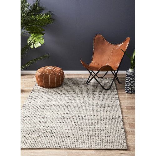 Network Rugs Carlos Felted Wool Rug Grey Natural