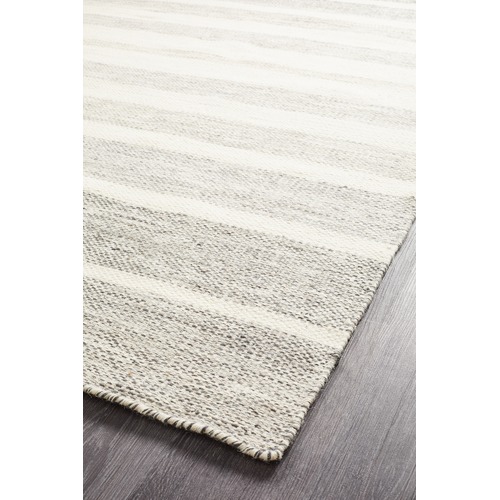 Meli Grey 100 Pure Wool Scandinavian Style Flatweave Rug