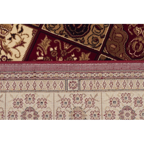 Burgundy with Ivory Traditional Panel Rug