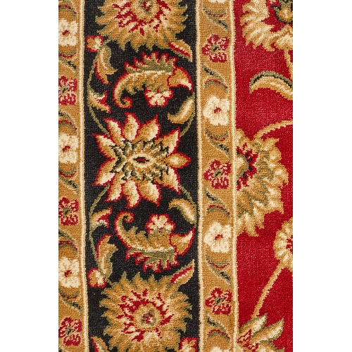 Classic Red with Black Border Traditional Rug