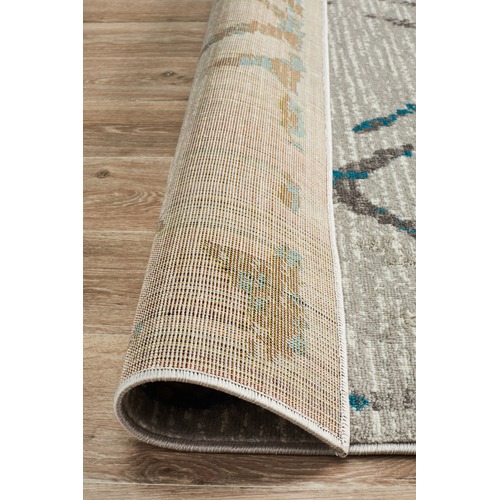 Blue & Grey Diamond Rug