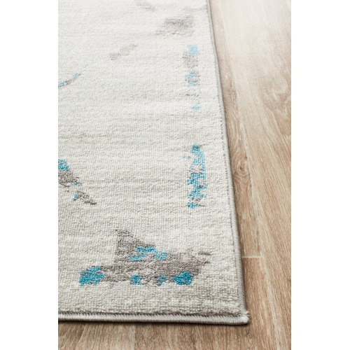Blue & Grey Diamond Rug