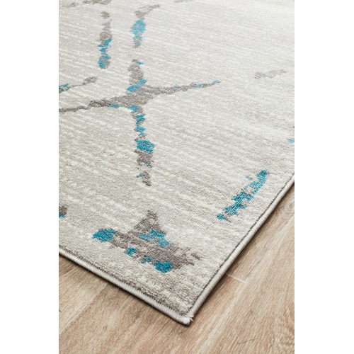 Blue & Grey Diamond Rug