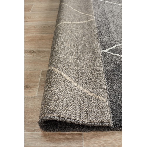 Charcoal & Ivory Super Soft Moroccan Look Rug