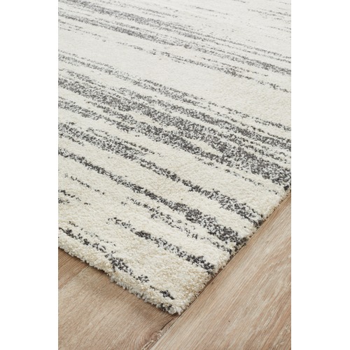 Charcoal & Ivory Super Soft Modern Contemporary Rug