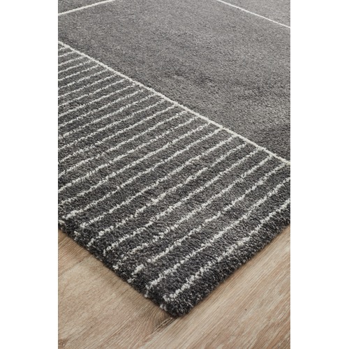 Charcoal & White Super Soft Metro Contemporary Rug