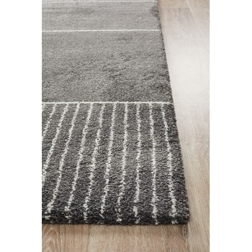 Charcoal & White Super Soft Metro Contemporary Rug