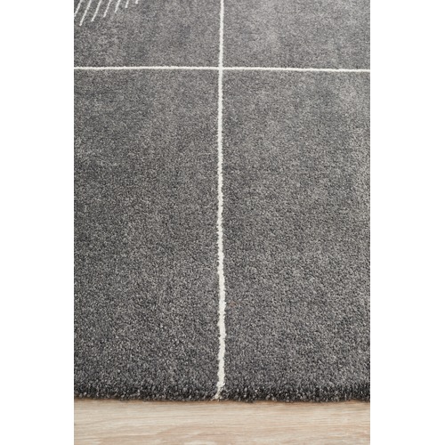 Charcoal & White Super Soft Metro Contemporary Rug