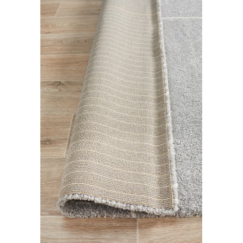 Silver Grey & Ivory Super Soft Metro Contemporary Rug