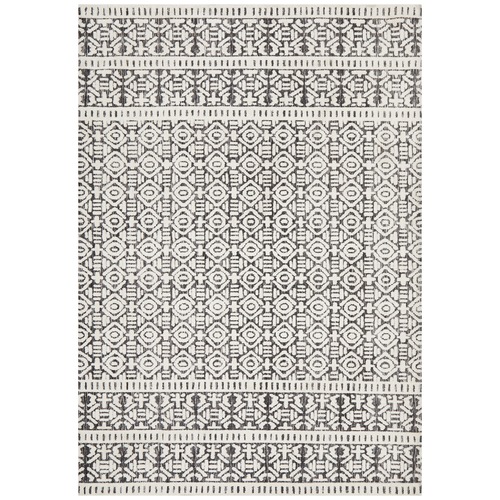 Network Rugs Ivory & Charcoal Distressed Nomadic Rug | Temple & Webster
