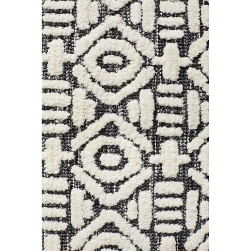 Ivory & Charcoal Distressed Nomadic Rug