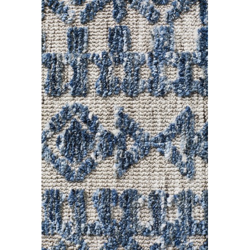 Charcoal Navy & Natural Distressed Exotic Rug