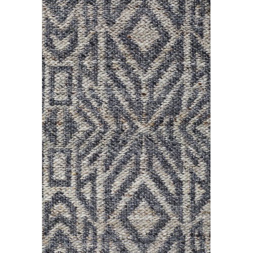 Graphite & Silver Hand Woven Modern Tribal Rug