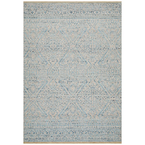 Sky Blue Hand Woven Modern Tribal Rug