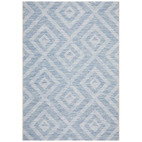 Blue & Natural Diamonds FlatWoven Rug Temple & ster