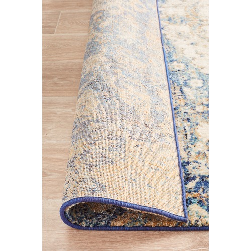 Network Rugs Venice Stunning Designer Ivory Blue Rug | Temple & Webster