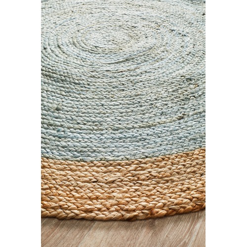 Network Rugs Jute Natural Blue Rug