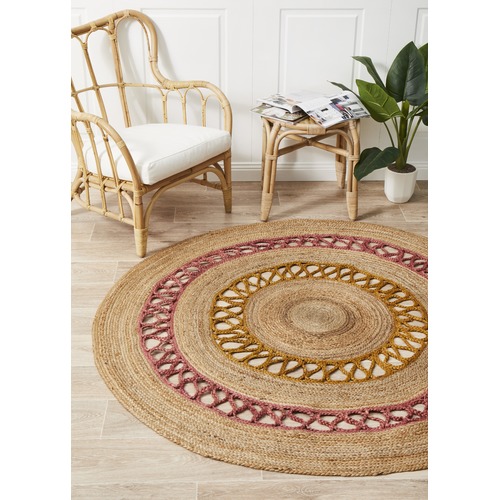 Network Hawaii Jasmine Hand Braided Pink Rug Temple & ster