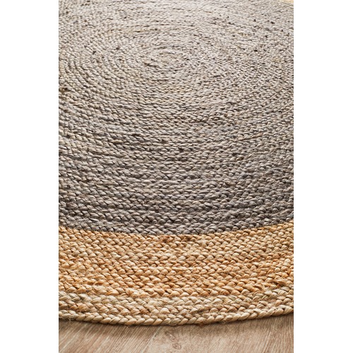 Network Rugs Jasmine Round Charcoal Rug | Temple & Webster