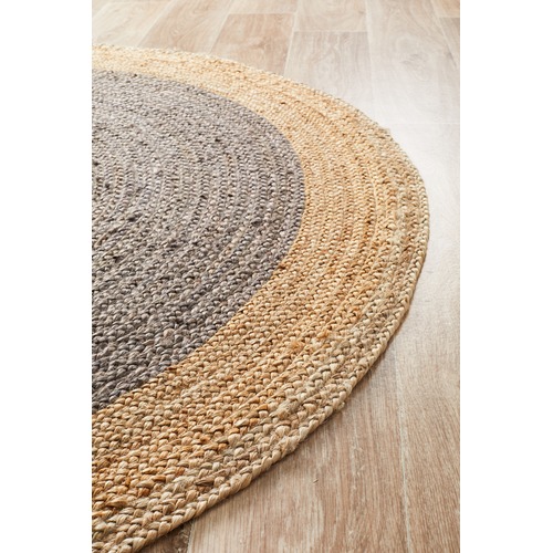 Network Rugs Jasmine Round Charcoal Rug | Temple & Webster