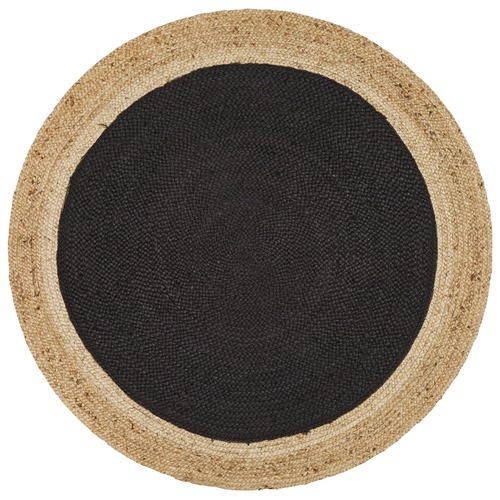 Jute Natural Black Rug