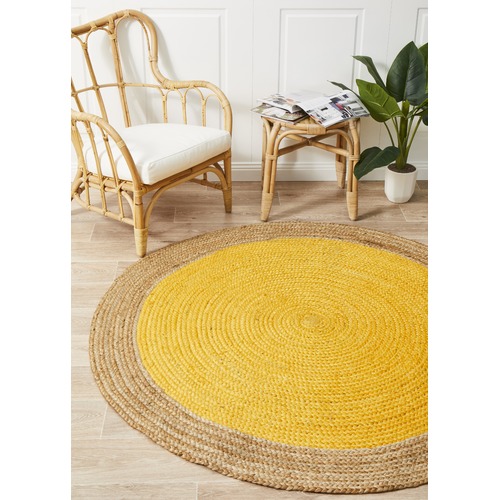 Network Jute Natural Yellow Rug & Reviews Temple & ster