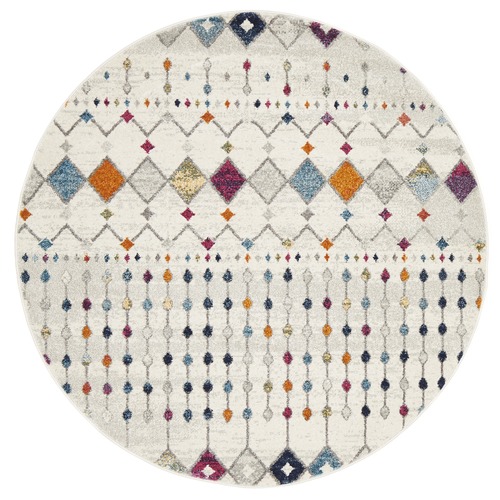 Network Anzali Colourful Power Loomed, Colourful Round Rugs Australia