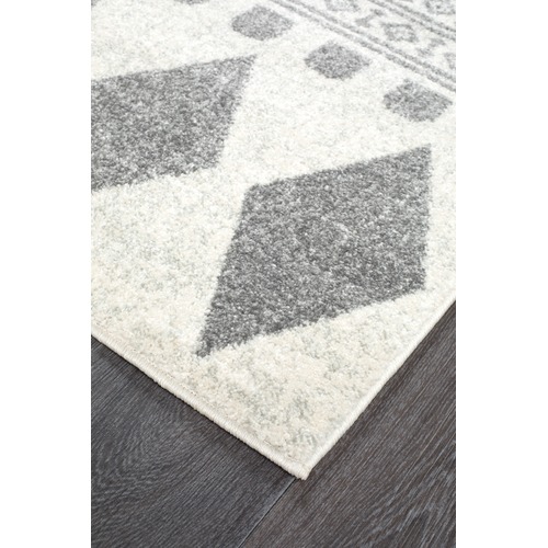 Lena Grey Power Loomed Modern Rug