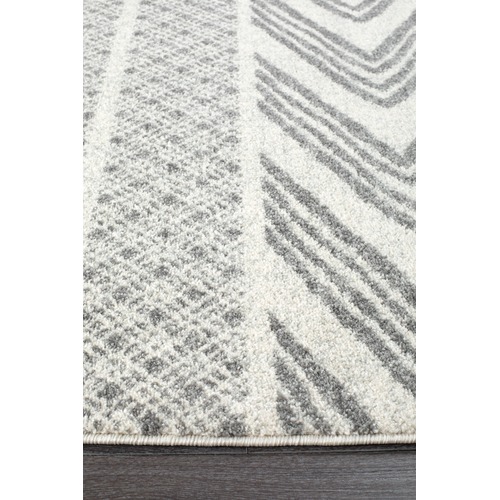 Lena Grey Power Loomed Modern Rug