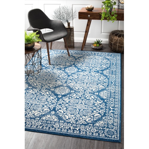 Oxus Navy Power Loomed Modern Rug
