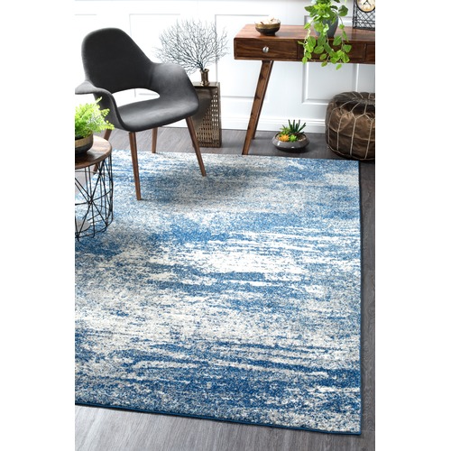 Arjan Navy Power Loomed Modern Rug