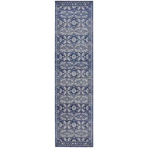 Network Rugs Oxus Navy Power Loomed Modern Runner | Temple & Webster