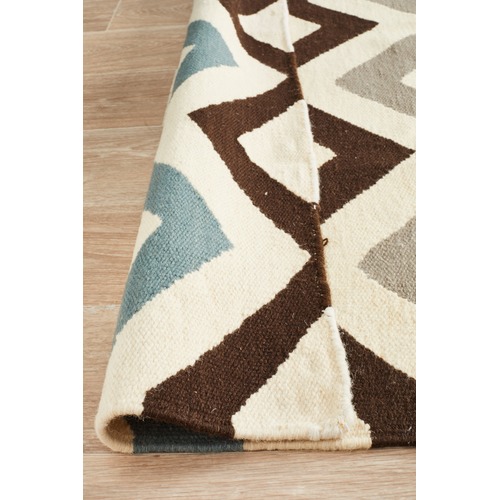 Ida Chevron Flat Weave Wool Rug