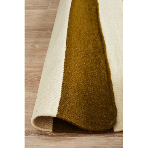 Earthy Flat Weave Stripe Rug