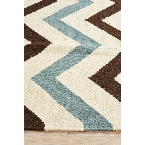 Ida Chevron Flat Weave Wool Rug