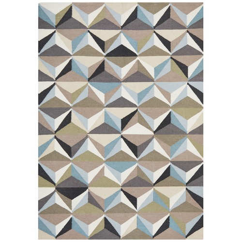 Dimensions Flat Weave Rug Blue Temple & ster