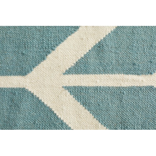 Chevron Flat Weave Rug Blue