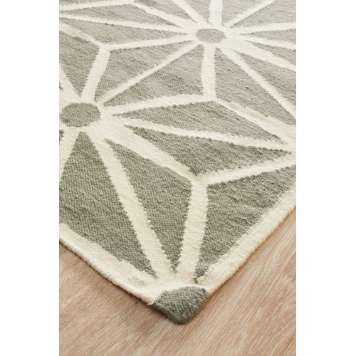 Dandelion Flat Weave Rug Grey