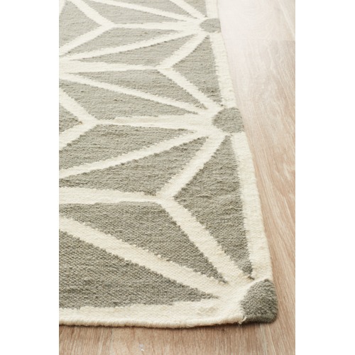 Dandelion Flat Weave Rug Grey