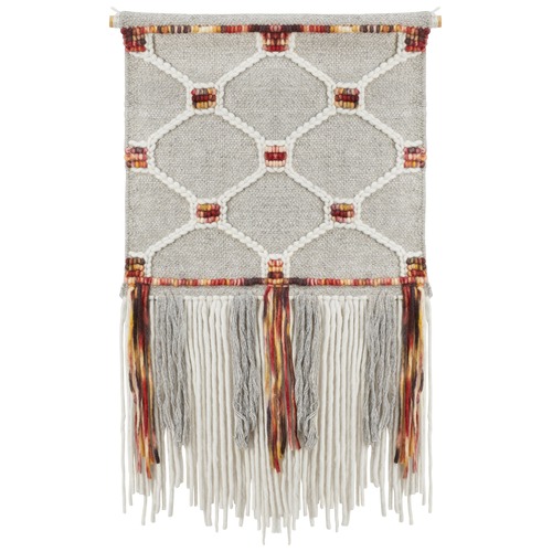 Malt Scandi Flatwoven Fringed Wall Hanging