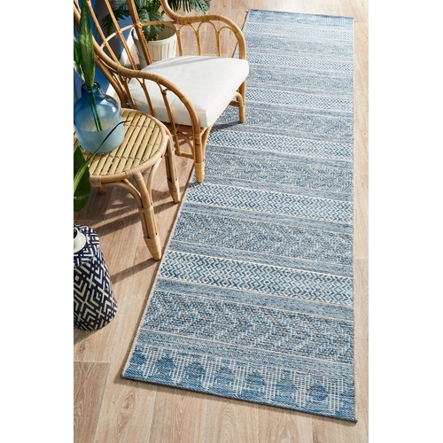 Network Blue & Natural FlatWoven Rug & Reviews Temple & ster