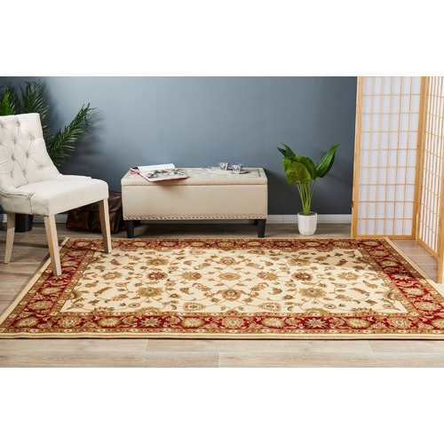 Classic-Ivory-with-Red-Border-Traditional-Rug-SYD-1-IR