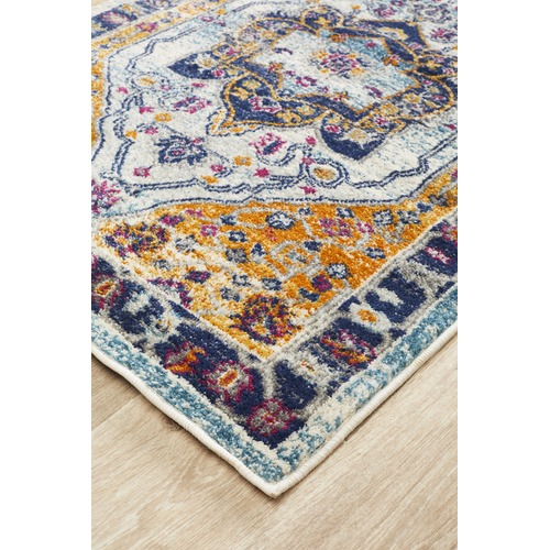 Rust & Navy Tulip Vintage Look Runner