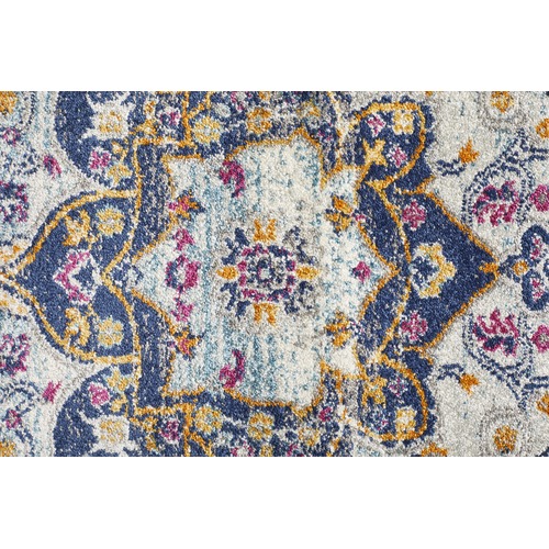 Rust & Navy Tulip Vintage Look Runner